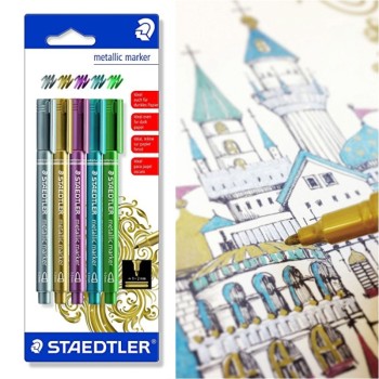 ΜΑΡΚΑΔΟΡΟΙ STAEDTLER METALIC ΣΕΤ 5τεμ.