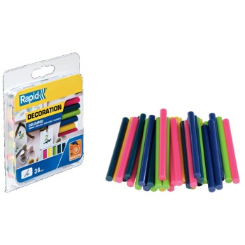 ΡΑΒΔΟΙ ΣΙΛΙΚΟΝΗΣ 9cm Φ7mm ΣΕΤ 36τεμ. TRENDY ΧΡΩΜΑΤΑ