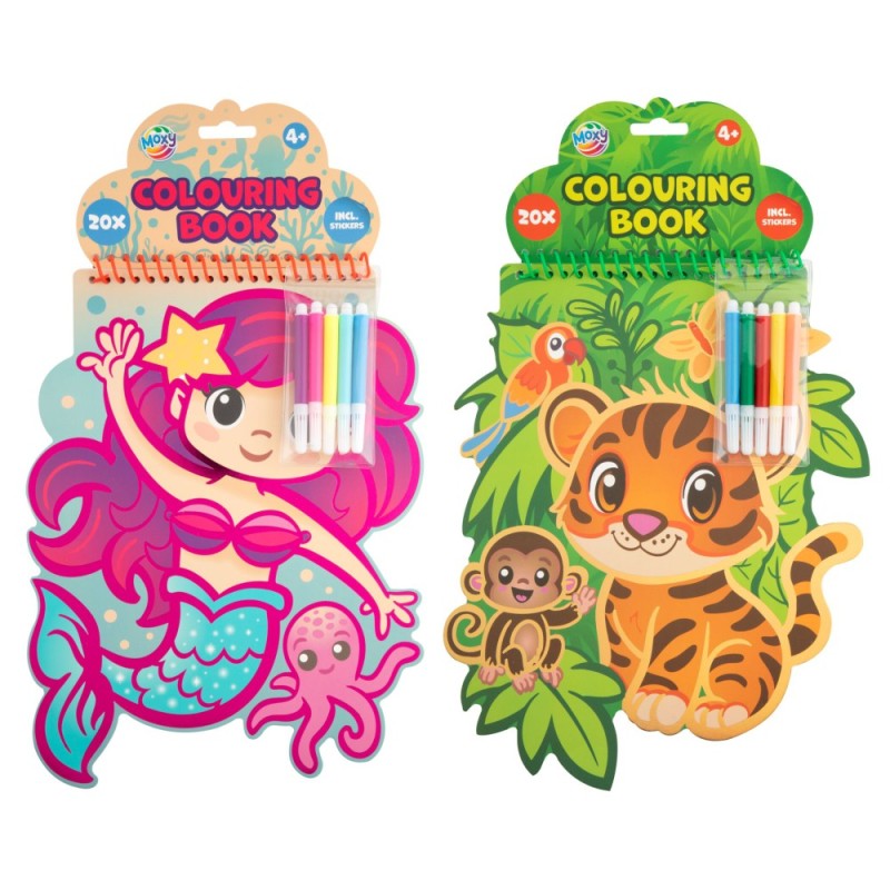 ΒΙΒΛΙΑ ΖΩΓΡΑΦΙΚΗΣ COLOURING  ΜΕ ΧΡΩΜΟΣΕΛΙΔΕΣ ΣΕ ΣΧΗΜΑ 20 ΦΥΛΛΑ (2 σχέδια)