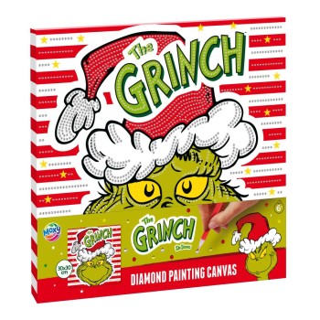 ΣΕΤ ΖΩΓΡΑΦΙΚΗΣ ΚΑΜΒΑΣ DIAMOND GRINCH 30χ30 CHRISTMAS