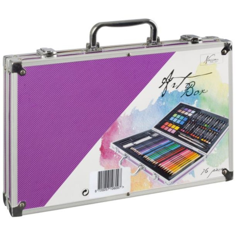 ΧΡΩΜΑΤΑ ΣΕΤ ΜΕΤΑΛΛΙΚΗ  ΚΑΣΕΤΙΝΑ 79τεμ.