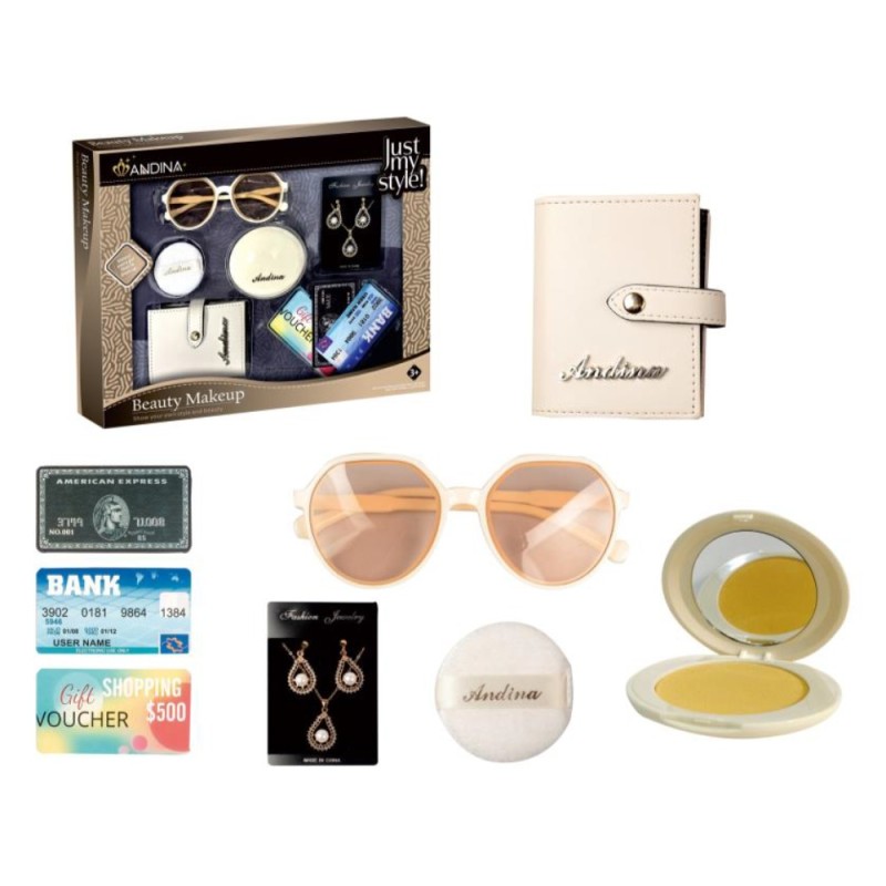 ΣΕΤ MAKE UP ΜΕ ΤΣΑΝΤΑΚΙ ΓΥΑΛΙΑ ΚΑΙ ΑΞΕΣΟΥΑΡ