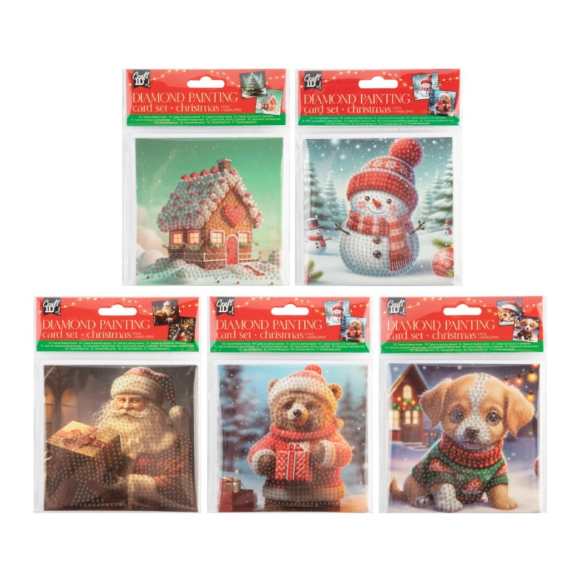 ΚΑΡΤΕΣ DIAMOND PAINT CHRISTMAS ΣΕΤ 2τεμ.(5 σχέδια)