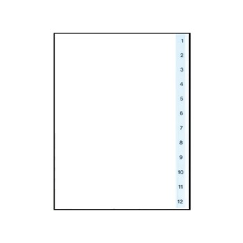 ΕΥΡΕΤΗΡΙΑ ΚΛΑΣΕΡ ΠΛΑΣΤΙΚΑ ΛΕΥΚΑ Α4 ΑΡΙΘΜΩΝ 1-12