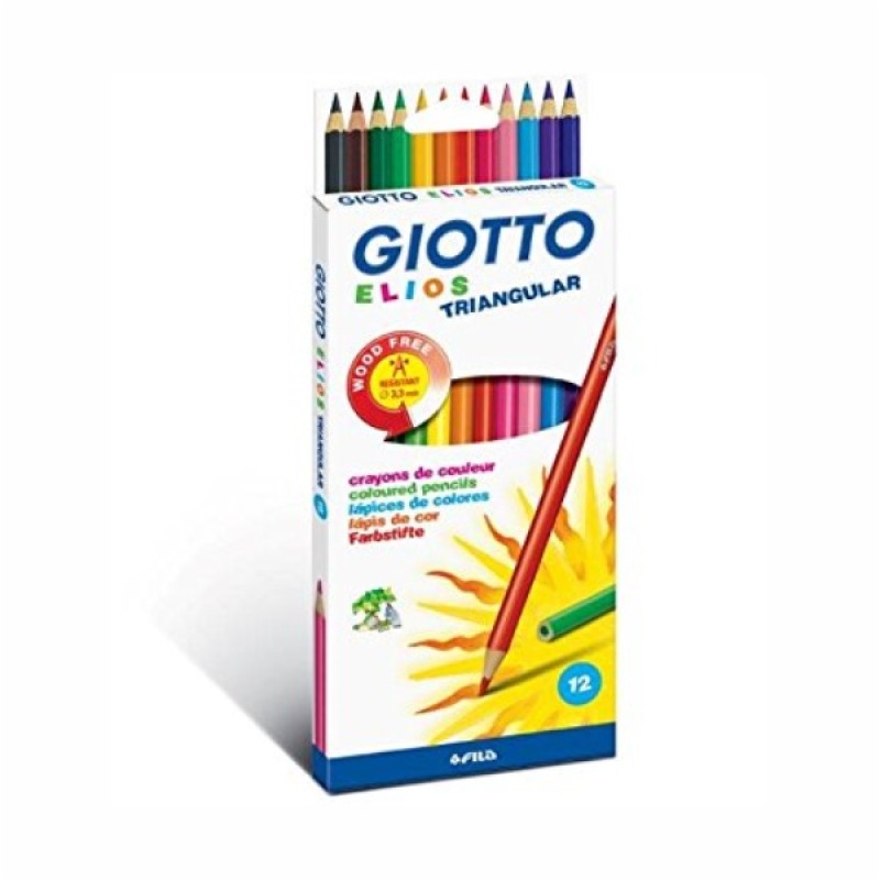 ΚΡΑΓΙΟΝ ΞΥΛΙΝΑ GIOTTO ΤΡΙΓΩΝΙΚΑ ΤΩΝ 12 χρωμ.