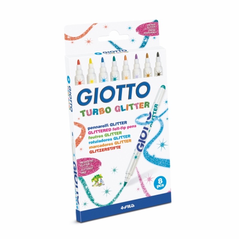 ΜΑΡΚΑΔΟΡΟΙ GIOTTO TURBO GLITTER ΤΩΝ 8