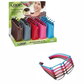 ΓΥΑΛΙΑ ΔΙΑΒΑΣΜΑΤΟΣ LOOP ΣΕ ΘΗΚΗ (stand 30τεμ.)