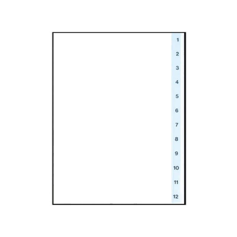 ΕΥΡΕΤΗΡΙΑ ΚΛΑΣΕΡ ΠΛΑΣΤΙΚΑ ΛΕΥΚΑ Α4 ΑΡΙΘΜΩΝ 1-12