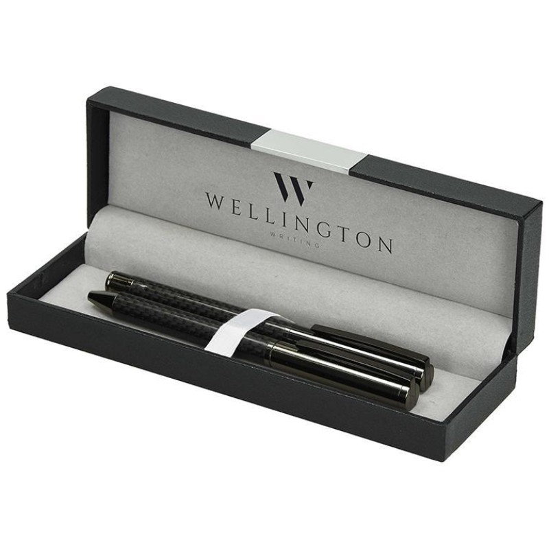 ΣΤΥΛΟ WELLINGTON ΣΕΤ CARBON (Διαρκείας & roller)