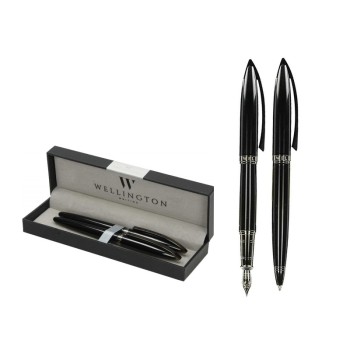ΣΤΥΛΟ WELLINGTON ΣΕΤ LEXUS BLACK  (Διαρκείας & Πέννα)
