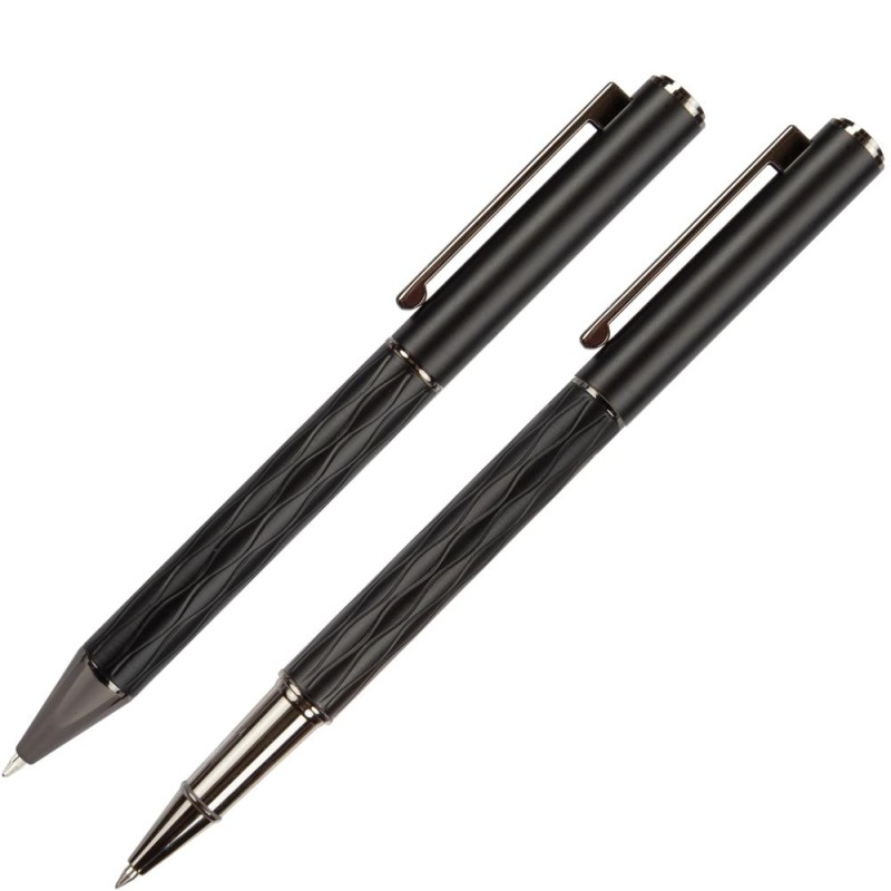 ΣΤΥΛΟ WELLINGTON ΣΕΤ INFINITY BLACK (Διαρκείας & roller)