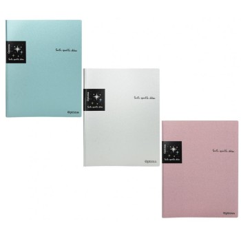 ΒΙΒΛΙΑ ΖΕΛΑΤΙΝΑΣ (ΣΟΥΠΛ) OPTIMA GLITTER A4 20φ.