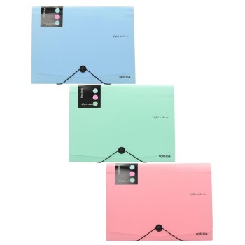 ΓΡΑΜΜΑΤΙΟΘΗΚΗ OPTIMA PASTEL ΜΕΣΑΙΑ (A4) 13 θήκες