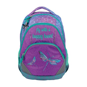 ΤΣΑΝΤΑ ΣΧΟΛΙΚΗ STREET DRAGONFLIE 31x18x41cm (με εργονομική πλάτη air system και σκληρό πάτο)