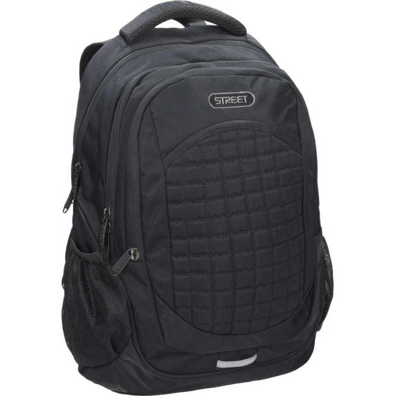 ΤΣΑΝΤΑ ΣΧΟΛΙΚΗ STREET DOUBLER BLACK 31x19x45cm (με εργονομική πλάτη air system)