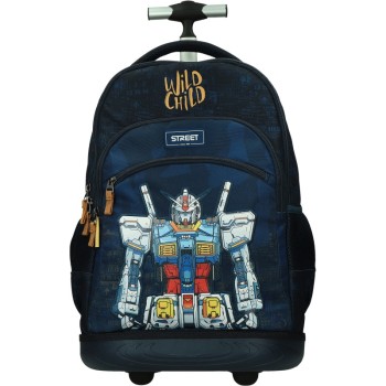 ΤΣΑΝΤΑ ΣΧΟΛΙΚΗ STREET TROLLEY ROBOTS 34x22x45 cm (με εργονομική πλάτη air system και σκληρό πάτο)