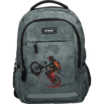 ΤΣΑΝΤΑ ΣΧΟΛΙΚΗ STREET ALFA MANUAL 30x19x43cm (με εργονομική πλάτη air system)