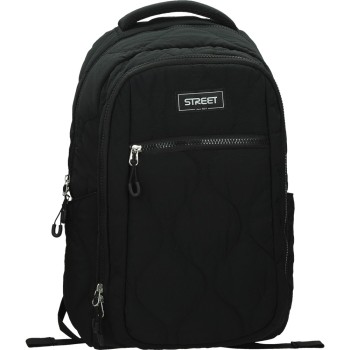 ΤΣΑΝΤΑ BACKPACK STREET PUFFY BLACK 30x20x45cm (με εργονομική πλάτη air system)
