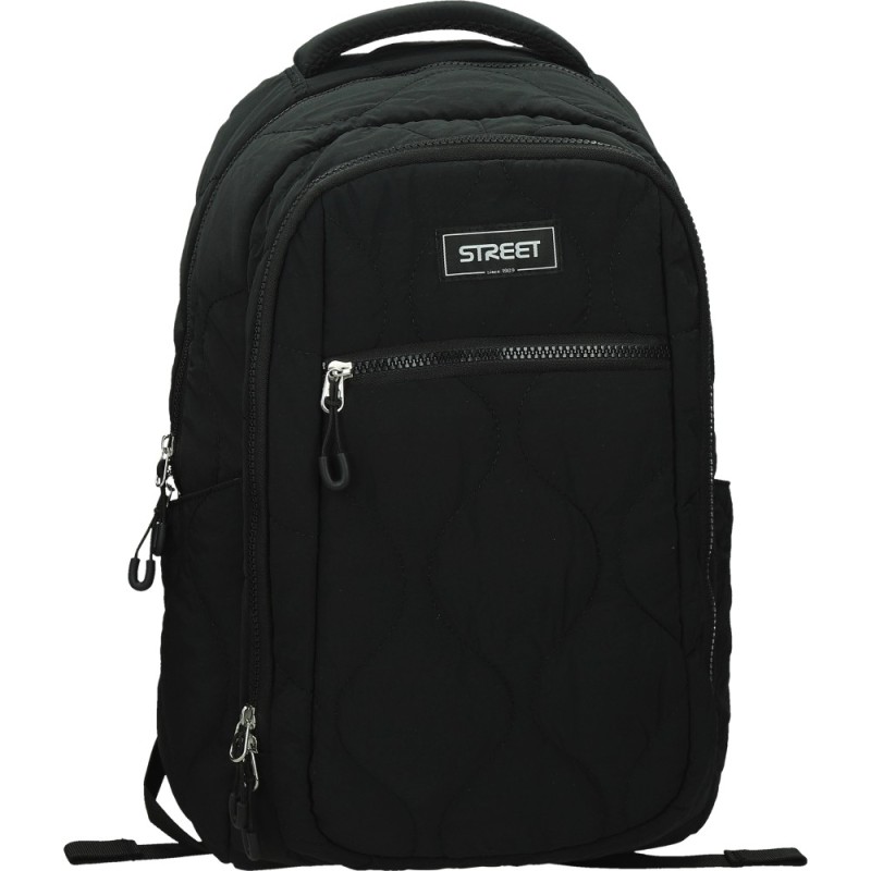 ΤΣΑΝΤΑ BACKPACK STREET PUFFY BLACK 30x20x45cm (με εργονομική πλάτη air system)