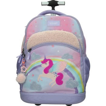 ΤΣΑΝΤΑ ΣΧΟΛΙΚΗ STREET TROLLEY LOVELY UNICORN 34x22x45 cm (με εργονομική πλάτη air system και σκληρό πάτο)
