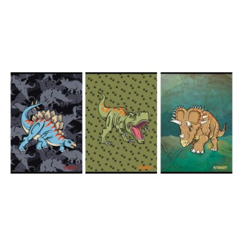 ΤΕΤΡΑΔΙΑ ΡΙΓΕ STREET DINOSAUR A4 54φυλ. (80gr)