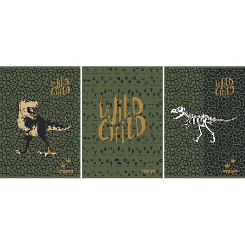 ΤΕΤΡΑΔΙΑ ΡΙΓΕ STREET DINOSAUR A5 54φυλ. (80gr)