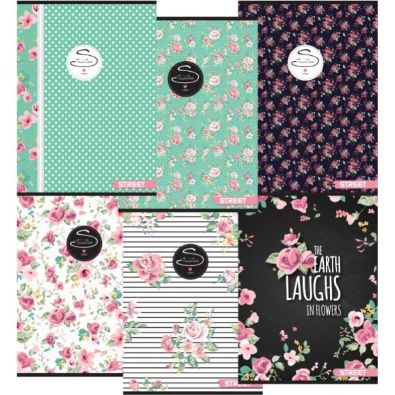 ΤΕΤΡΑΔΙΑ ΡΙΓΕ STREET FLOWERS A5 54φυλ. (80gr)