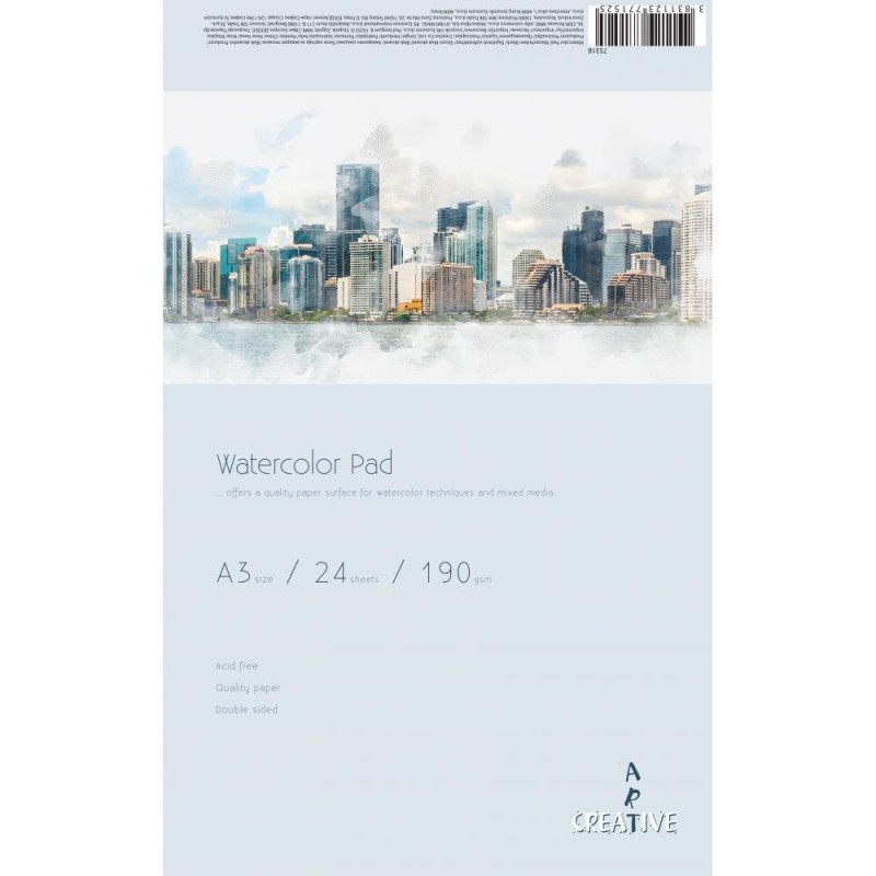 ΜΠΛΟΚ WATERCOLOR CREATIVE A3 24φυλ. 190gr