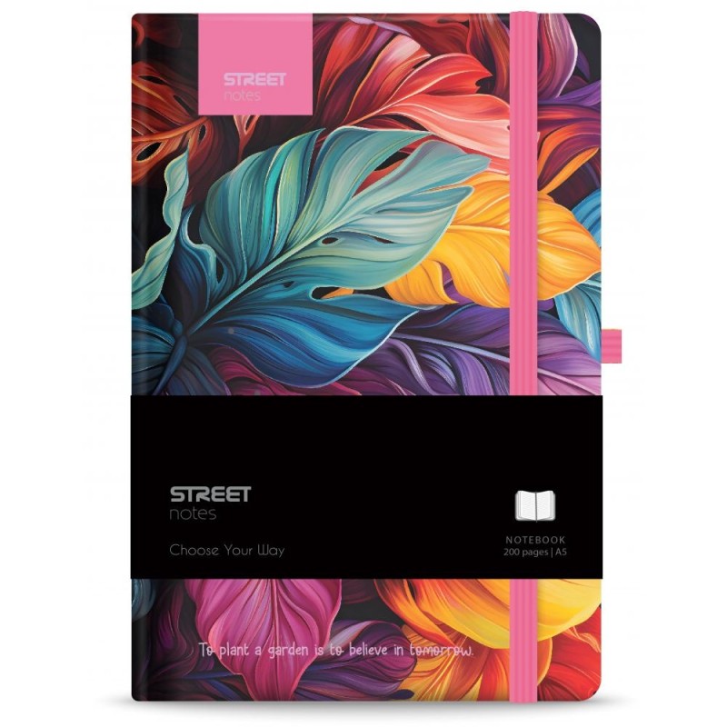 ΣΗΜΕΙΩΜΑΤΑΡΙΟ STREET FLOWERS PETAL A6 96σελ. (80gr ριγέ)