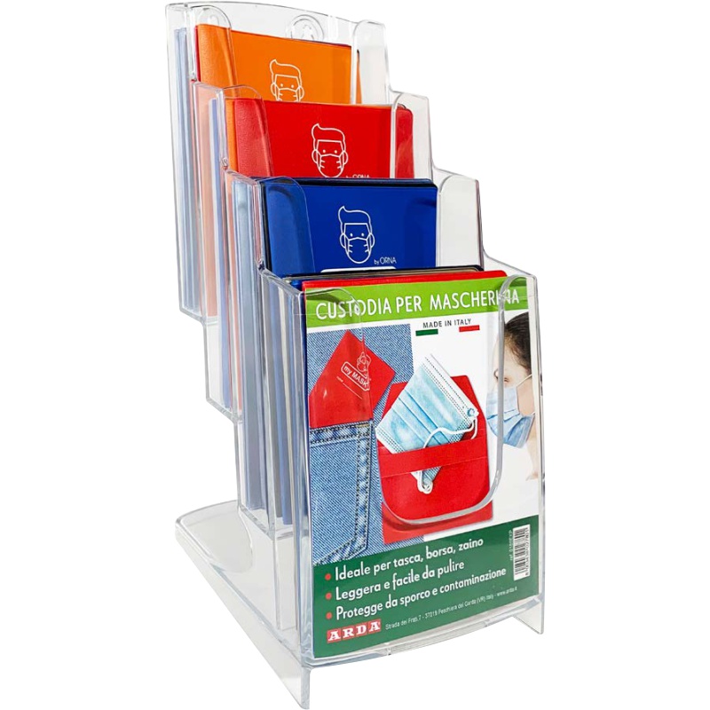 ΘΗΚΗ ΠΡΟΣΤΑΣΙΑΣ ΜΑΣΚΑΣ ARDA ΜΕ ΔΙΑΦΑΝΕΙΑ (stand 120τεμ.)