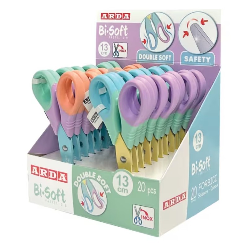 ΨΑΛΙΔΙΑ ARDA ΣΧΟΛΙΚΑ BI SOFT 13cm (double soft) PASTEL