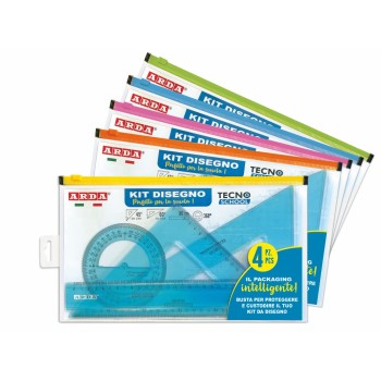 ΤΡΙΓΩΝΑ ΣΕΤ ARDA TECNOSCHOOL 4τεμ. ΦΑΚΕΛΟΣ ΠΛΑΣΤΙΚΟΣ ΦΕΡΜΟΥΑΡ