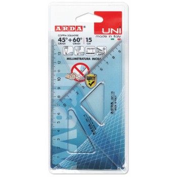 ΤΡΙΓΩΝΑ ΖΕΥΓΗ (45o+60o) ARDA UNI 15cm