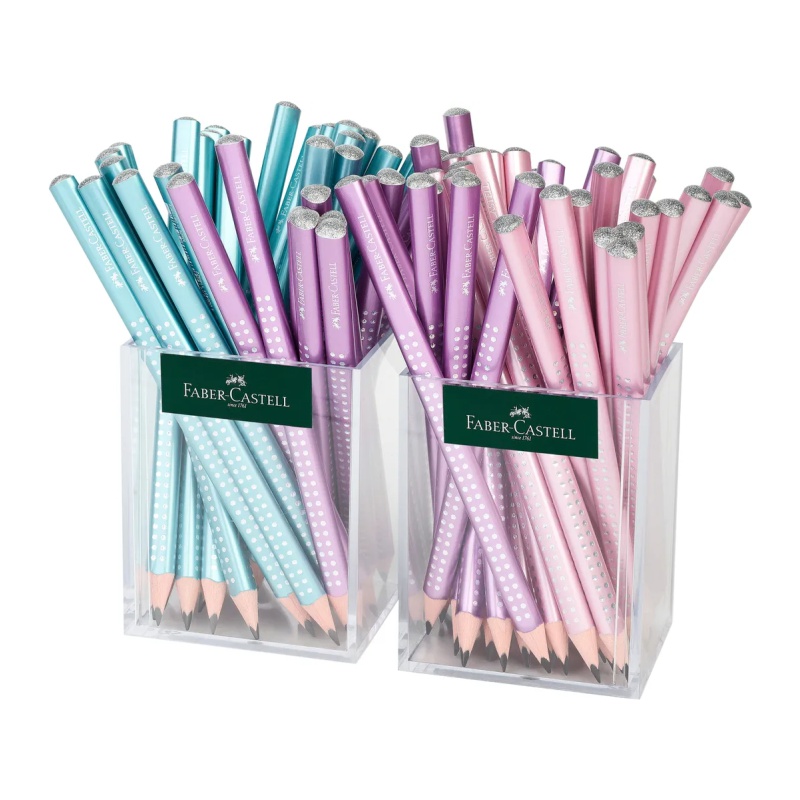 ΜΟΛΥΒΙΑ F.CASTELL SPARKLE METALLIC JUMBO stand 72τεμ. (λιλά-ροζ-τυρκουάζ)