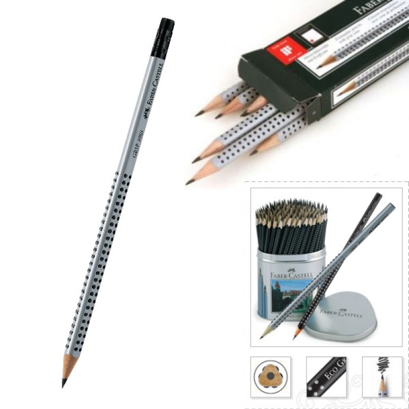 ΜΟΛΥΒΙΑ F.CASTELL GRIP ΓΟΜΑΣ ΓΚΡΙ (ΗΒ/Β)