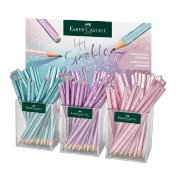 ΜΟΛΥΒΙΑ F.CASTELL SPARKLE METALLIC STAND 144τεμ.(ροζ,τυρκουαζ,μωβ)