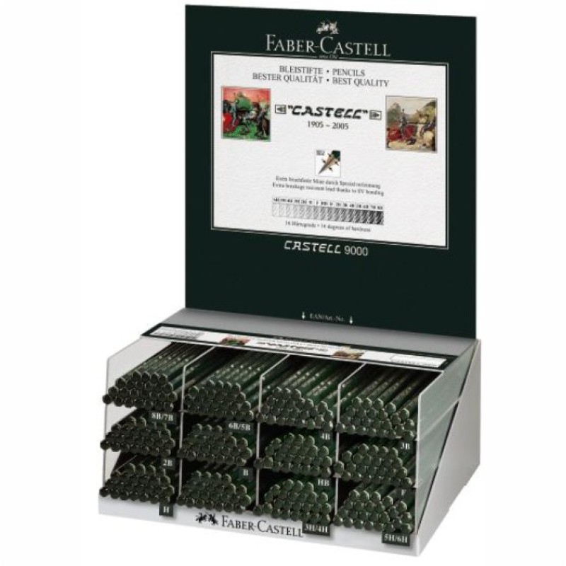ΜΟΛΥΒΙΑ F.CASTELL ΣΧΕΔΙΟΥ 9000 (stand 288τεμ.)(16 σκληρότητες)