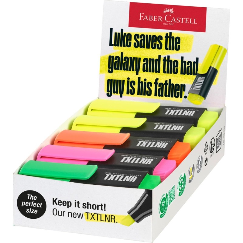 ΜΑΡΚΑΔΟΡΟΙ F.CASTELL ΥΠΟΓΡΑΜΜΙΣΗΣ ΜΙΝΙ ΦΩΣΦΟΡΟΥΧΟΙ  (κουτί 10τεμ/4χρωμ.)