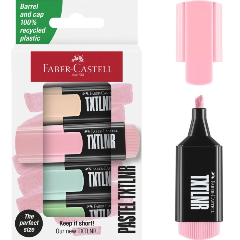 ΜΑΡΚΑΔΟΡΟΙ F.CASTELL ΥΠΟΓΡΑΜΜΙΣΗΣ ΜΙΝΙ PASTEL ΣΕΤ 4χρωμ.