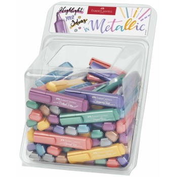 ΜΑΡΚΑΔΟΡΟΙ F.CASTELL ΥΠΟΓΡΑΜΜΙΣΗΣ ΜΕΤΑΛΙΖΕ (stand 100τεμ.)