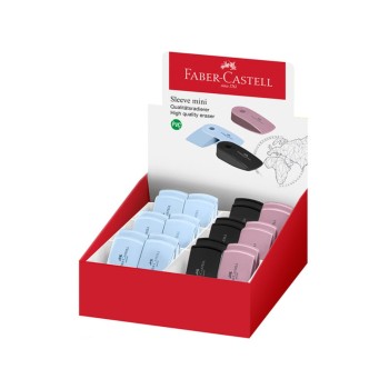 ΓΟΜΕΣ F.CASTELL ΧΡΩΜΑΤΙΣΤ. ΜΙΚΡΕΣ ΘΗΚΗ ΚΟΥΤΙ 24τεμ. (σιελ, ροζ,μαύρο)