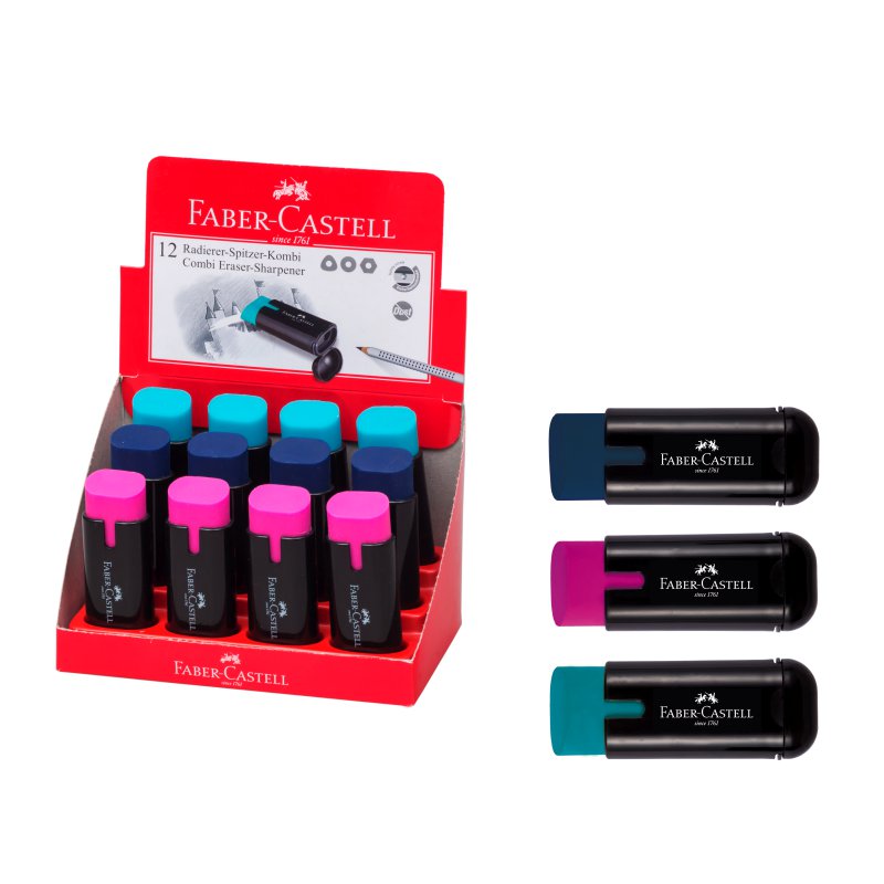 ΞΥΣΤΡΕΣ F.CASTELL + ΓΟΜΑ (φούξια,μπλε,τυρκουάζ)