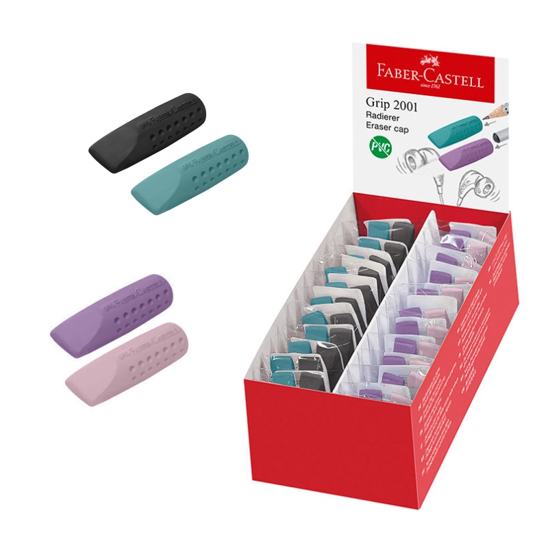 ΓΟΜΕΣ F.CASTELL ΚΑΠΑΚΙ  ΣΕΤ.2 ΤΕΜ. ΜΑΥΡΟ-ΜΠΛΕ/ ΡΟΖ-ΒΙΟΛΕ