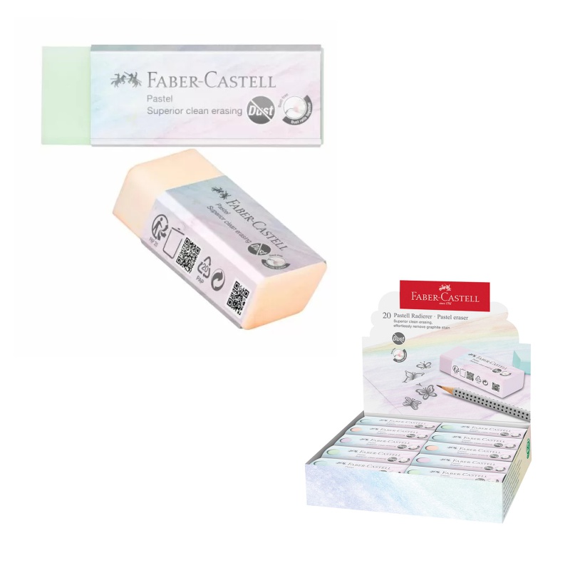 ΓΟΜΕΣ F.CASTELL DUST FREE ΧΡΩΜΑΤ. PASTEL ΚΟΥΤΙ 20τεμ.