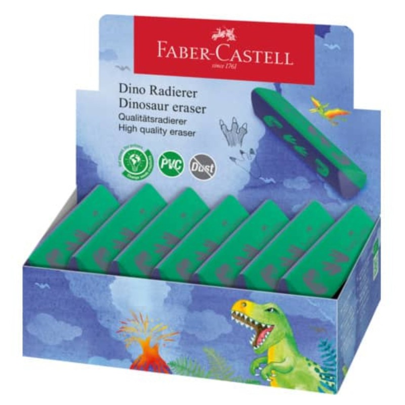 ΓΟΜΕΣ F.CASTELL DUST FREE ΔΕΙΝΟΣΑΥΡΟΣ  ΚΟΥΤΙ 15τεμ.