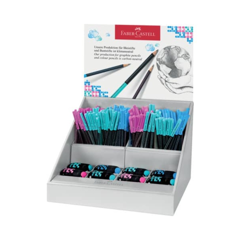 ΜΟΛΥΒΙΑ F.CASTELL GRIP ΣΚΕΤΑ ΔΙΧΡΩΜΑ FAMILY DISPLAY