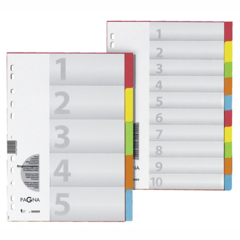 ΔΙΑΧΩΡΙΣΤΙΚΑ ΚΛΑΣΕΡ ΧΑΡΤΙΝΑ PAGNA ΣΕΤ ΤΩΝ 10χρωμ. XXL