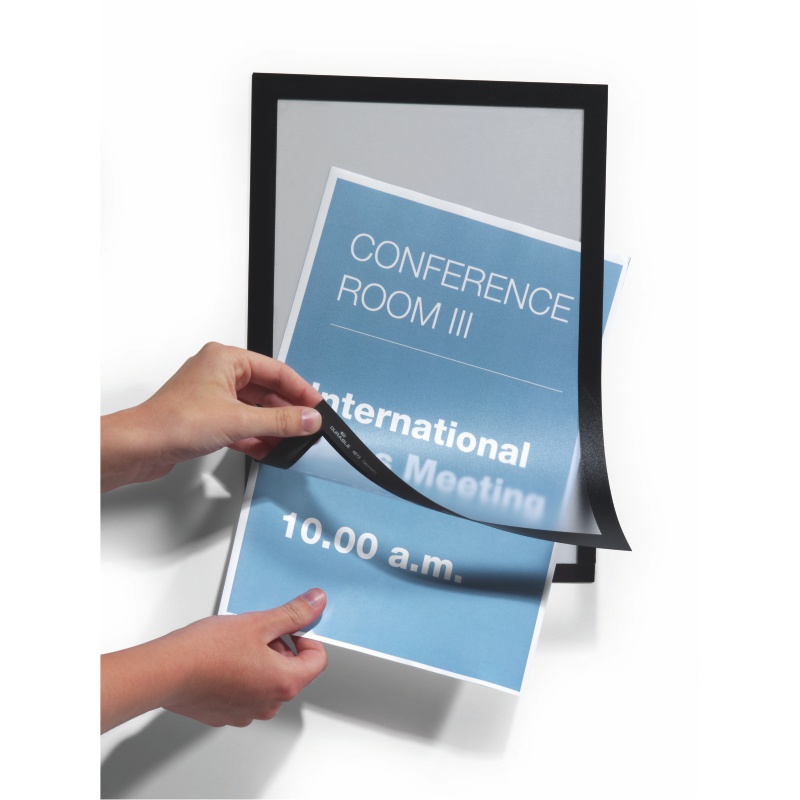 ΠΛΑΙΣΙΟ ΑΝΑΚΟΙΝΩΣΕΩΝ DURABLE DURAFRAME ΜΑΓΝΗΤΙΚΟ ΔΙΠΛΟ ΑΥΤΟΚ/ΤΟ Α4 ΣΕΤ 2τεμ. ΜΑΥΡΟ