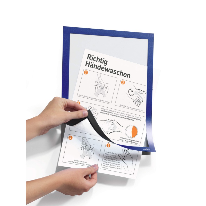 ΠΛΑΙΣΙΟ ΑΝΑΚΟΙΝΩΣΕΩΝ DURABLE DURAFRAME ΜΑΓΝΗΤΙΚΟ ΔΙΠΛΟ ΑΥΤΟΚ/ΤΟ Α4 ΣΕΤ 2τεμ. ΜΠΛΕ