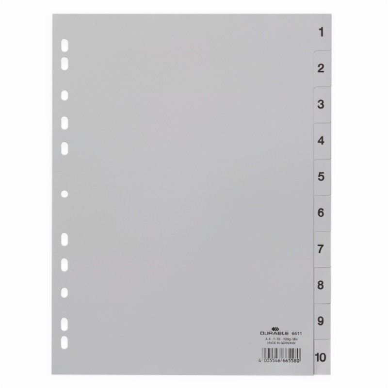 ΕΥΡΕΤΗΡΙΑ ΚΛΑΣΕΡ ΠΛΑΣΤΙΚΑ DURABLE ΑΡΙΘΜΩΝ 1-10